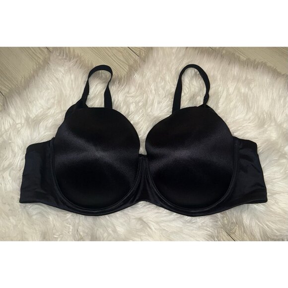 Torrid Curve Bombshell Everyday Boost Shine Straight Back Bra UW Womens 44D Blk - Picture 3 of 7